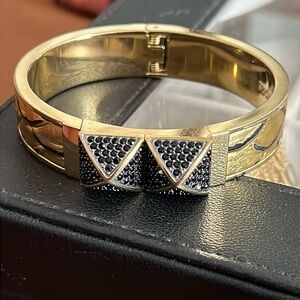 Michael Kors Crystal Rockstud Bangle Bracelet